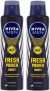 NIVEA MEN Fresh Power Boost Deodorant Spray – For Men  (300 ml, Pack of 2)