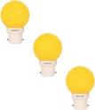 Philips Deco Mini Base B22 0.5-Watt LED Bulb (Pack of 3, Yellow)