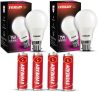 Eveready 7W Led Light Bulb (Pack of 2) + 4 AA Batteries