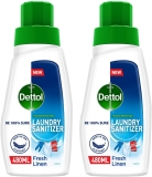 Dettol After Detergent Wash Liquid Laundry Sanitizer, Fresh Linen – 480ml, Pack of 2