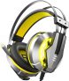 LD : EKSA E800 Wired Over Ear Gaming Headphones with Noise Cancelling Mic, 50mm Drivers & LED Light for PC, Mobile, Tablets, Laptop, PS4, PS5, Xbox One, Nintendo Switch, VR with mic (Yellow)