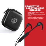 Nu Republic Jaxx Sport in-Ear Wireless Earphones with Deep Bass, BT V4.1, 11mm Titanium Drivers,Magnetic Earbuds,Long Battery Life,Carry Case,in-Line contorls with Mic-Blac