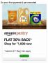 Get Flat 30% Cashback Upto Rs.300 On Your Amazon Pantry Order