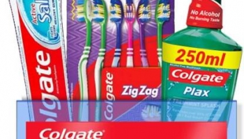 Colgate Active Salt Combo 6 Brushes, Mouthwash, Toothpaste  (3 Items in the set)