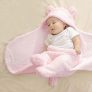 Miss & Chief Solid Crib Crib Baby Blanket(Polyester, Soft Pink)